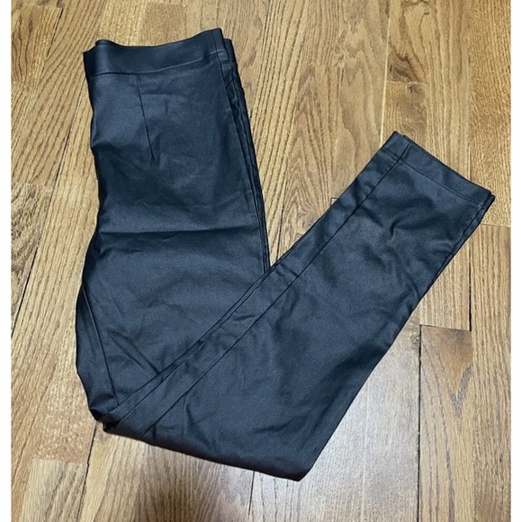 Black Vegan Leather Skinny Pants Leggings NWOT - Picture 5 of 5